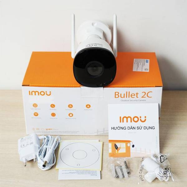 Camera IP Wifi IMOU Bullet 2C-D IPC-F22P-D 2MP Ngoài trời1080p Full HD, Có Mic, Tầm Nhìn Ban Đêm, Phát Hiện Con Người
