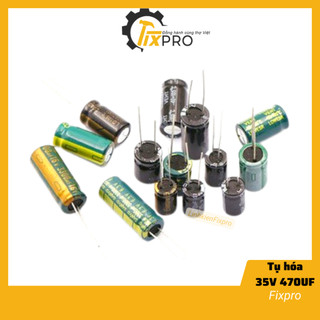 Tụ hóa 35v 470uf 10x17mm tần số cao chất lượng tốt