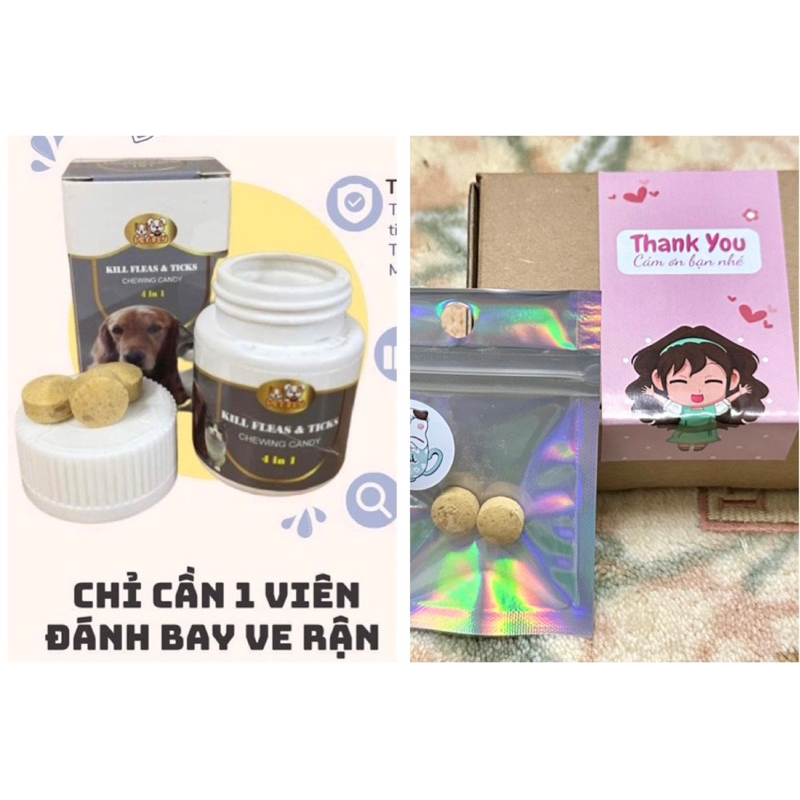 Viên ăn hết ve và bọ chét cho mèo chó