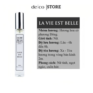 Tinh dầu nước hoa codecode lavie est belles - 10ml dạng xịt