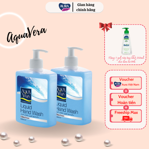 Nước Rửa Tay Dưỡng Da AquaVera Nước Biển Sâu 500ML