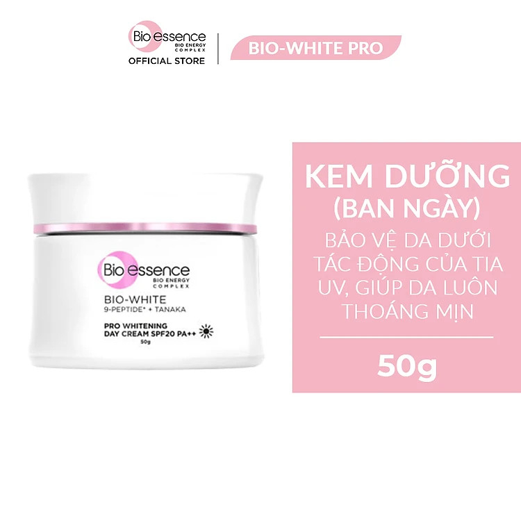 Kem Dưỡng Trắng Sáng Da Ban Ngày Bio-essence Bio-White Pro SPF20 PA++ Day Cream 50g