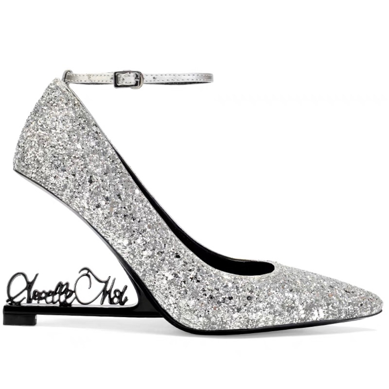 ORDER 🌸 Giày Korea mũi nhọn hở gót logo chữ 33-42