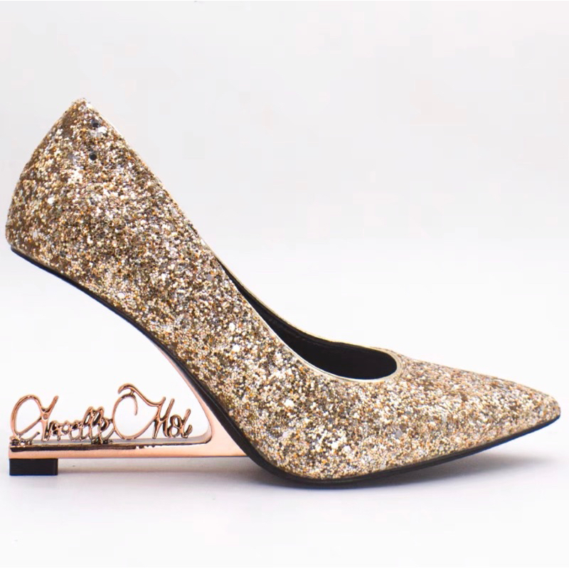 ORDER 🌸 Giày Korea mũi nhọn hở gót logo chữ 33-42