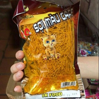 Com bo 10 gói snack sợi màu cafe