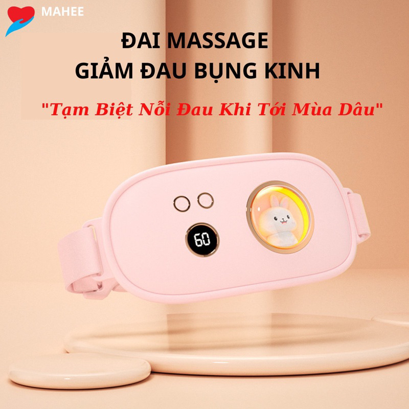 Máy Massage Bụng Kinh, Đai Chườm Nóng 3 Cấp Độ, Giảm Đau Chống Lão Hóa Sau Sinh – Mahee Store