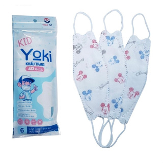 Khẩu trang 4D Cho Bé Yoki KF94 có 4 lớp kháng khuẩn chống bụi mịn PM2.5