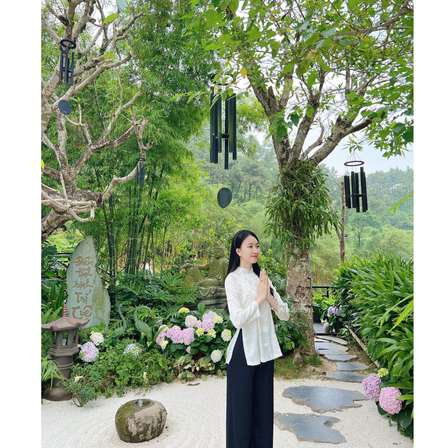 Áo Bà Ba Lụa Gấm Đi Lễ Chùa, Bán Rời Áo Và Quần, Đồ Lam Loại 1, Mềm Mịn Ko Bai Xù Mặc Cực Thoải Mái Duyên Dáng