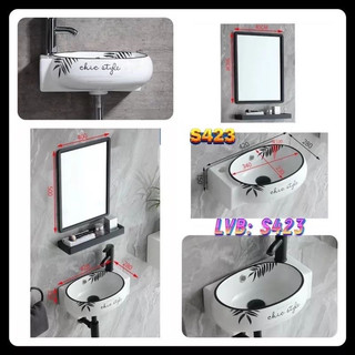 Chậu rửa mặt trọn bộ như hình vòi nóng lạnh đen