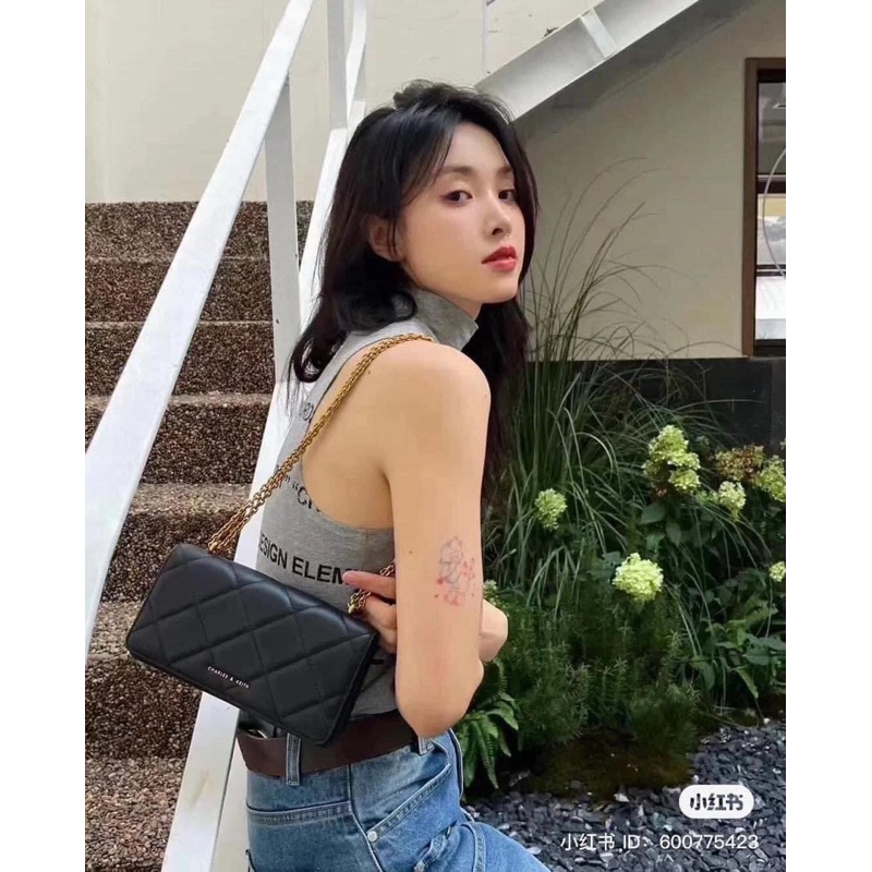 Ví chữ nhật dáng dài Paffuto Chain Handle Quilted - CK6-10680924