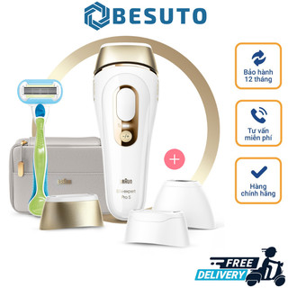 Máy triệt lông braun pl5257 / pl5117, 3 đầu, máy triệt lông chân, lông nách, vùng kín, bikini, bản châu âu, bh 12 tháng