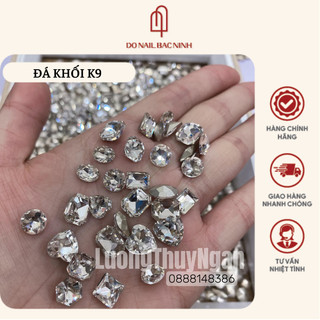 Set đá khối K9 cao cấp gắn móng siêu sáng - đá khối nail gói 50 viên