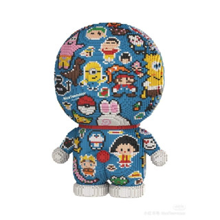 Mô hình lắp ráp Doraemon 60cm Doraemon săm trổ Doraemon Tattoo Lắp ráp le go cỡ lớn