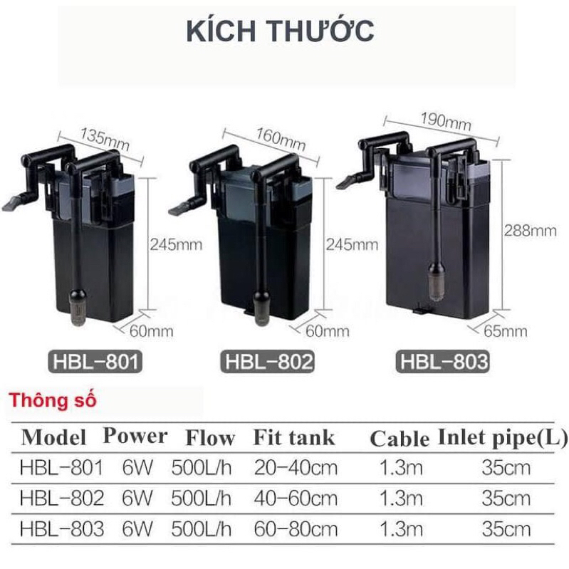 LỌC TREO HBL 801 802 803