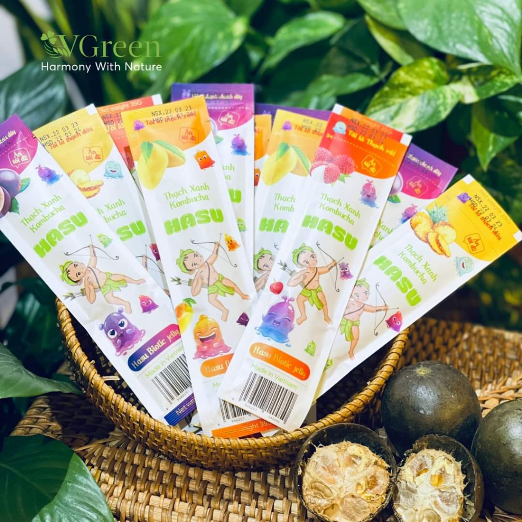 1kg Thạch xanh Kombucha HASu hoàn toàn tự nhiên siêu ngon đặc biệt