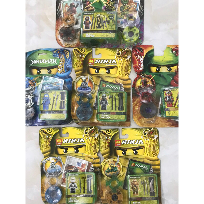 Vỉ Con Quay Ninjago Đơn & Đôi