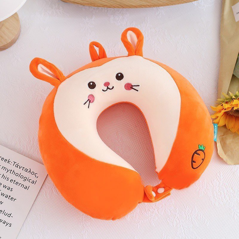 Gối chữ u kê cổ, gối đỡ cổ nhiều hình dễ thương ruột cao su- ruột bông cho dân văn phòng