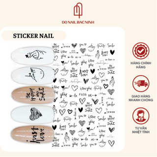 Sticker nail nhũ flash dán móng, sticker trang trí móng siêu hot