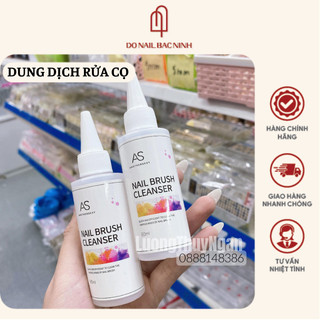 Nước rửa cọ nail chuyên dụng AS 60ml , dung dịch rửa cọ bột , cọ gel siêu sạch giúp bảo vệ và làm mềm lông cọ