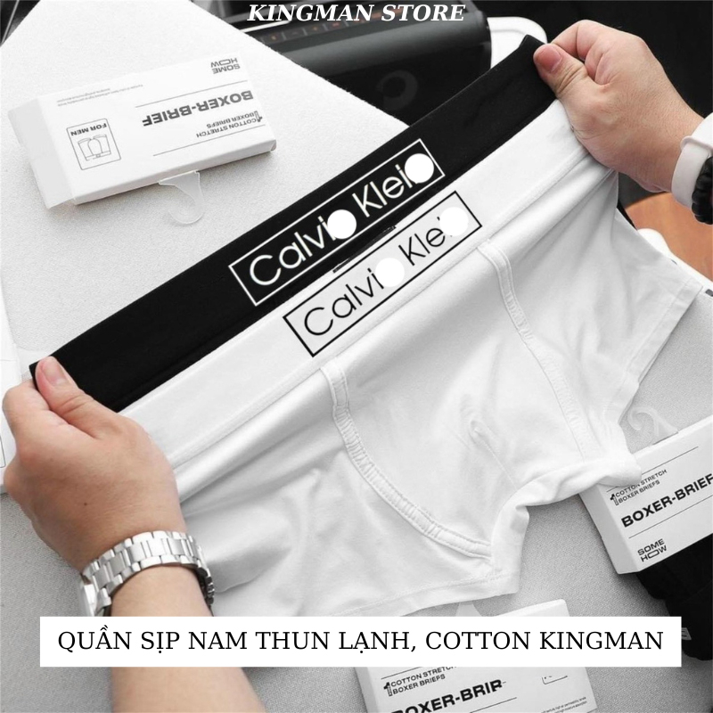 Quần Lót Nam Đùi Cotton Và Thun Lạnh, Quần Sịp Nam Boxer Chất Liệu Co Dãn Thoáng Mát