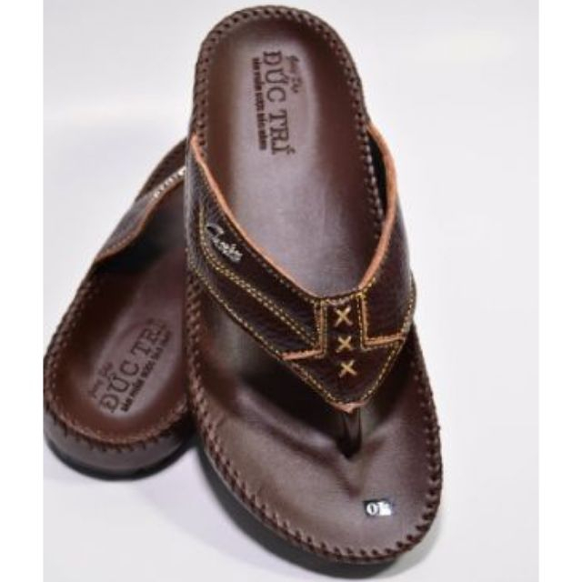 DÉP NAM QUAI KẸP DA BÒ THẬT  CAO CẤP C20