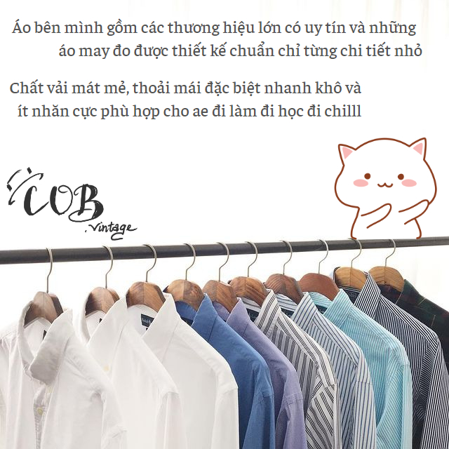 Áo sơ mi HIỆU casual, công sở cao cấp Nhật,Hàn - secondhand