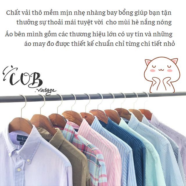 Áo sơ mi linen, sơ mi đũi nhẹ nhàng mát mẻ casual Nhật,Hàn - secondhand  - COB.vintage