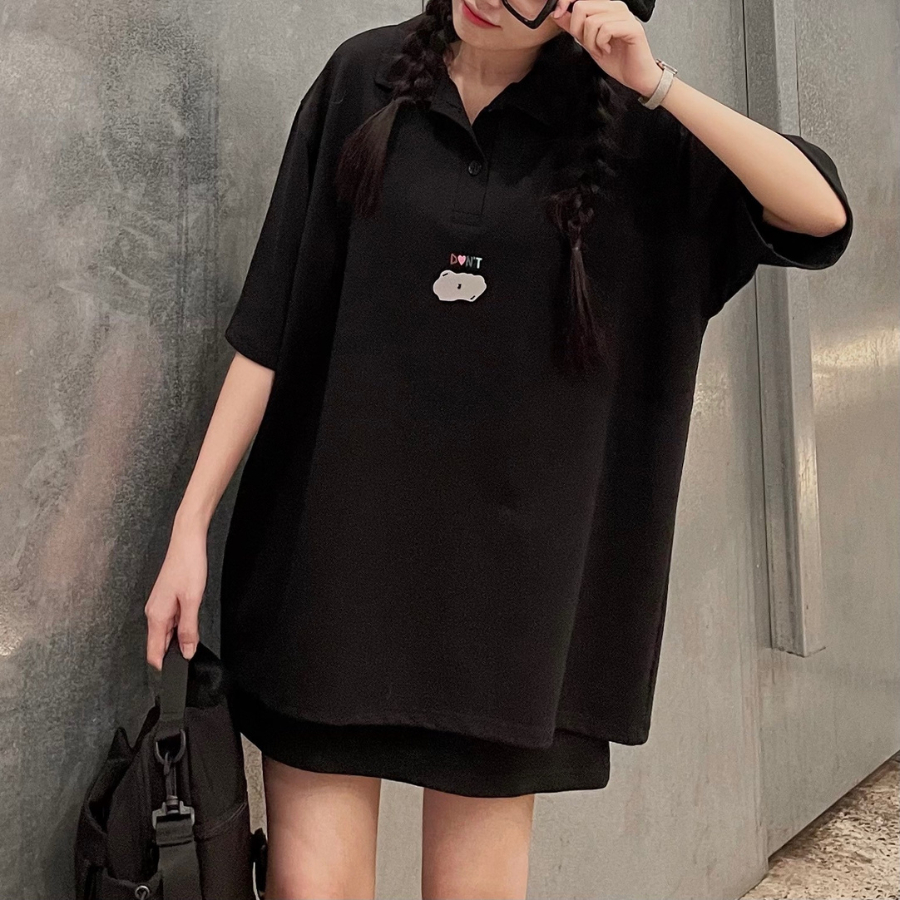 Set Áo Polo Và Chân Váy Nữ JEMCLOSET Form Rộng Thoải Mái Năng Động FLOKI 8149