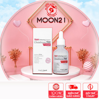 Tinh chất trắng da 7Day huyết thanh Angel's Liquid Glutathione V-Ampoule 30ml dưỡng ẩm nâng tông trắng da mờ thâm nám