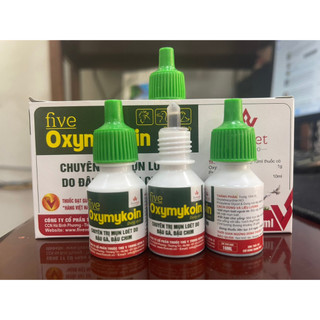 Five oxymykoin 10ml đậu mâu gà gia cầm, nhỏ trực tiếp hoặc pha nước uống. mụn loét do đậu gà, đậu chim....