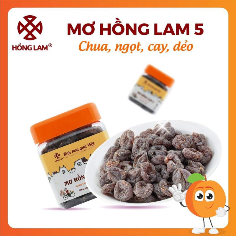 Ô mai Mơ Hồng Lam 5 - ô mai Hồng Lam 11 hàng đường - Hộp/gói 200g/300g/500g