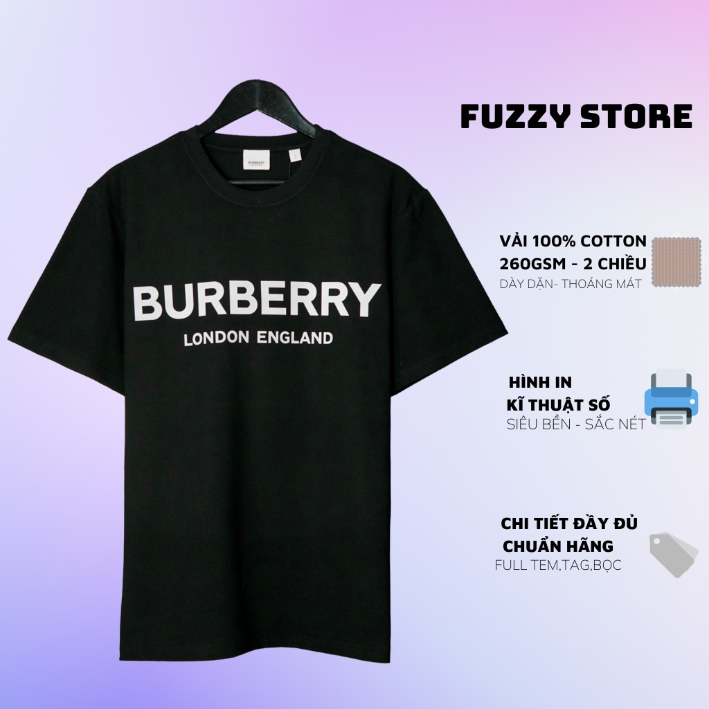 Áo thun Burberry London chuẩn siêu cấp Áo BBR in chữ nam nữ mơi nhất