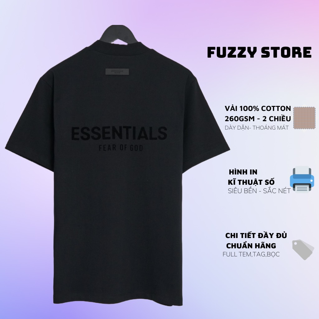 Áo thun Essentials in nhung 2 mặt cao cấp Áo FOG Essentials nam nữ mới nhất