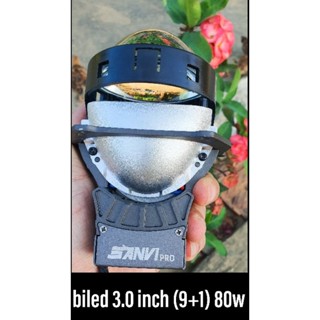 Bi led SanVi pro 3.0 inch cao cấp osram 9+1 max 80w trợ pha sáng nét cho xe máy và ô tô