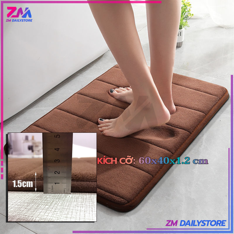 Thảm lau chân phòng tắm chùi chân,phòng khách nhà bếp đế chống trơn trượt siêu thấm hút nước cao cấp