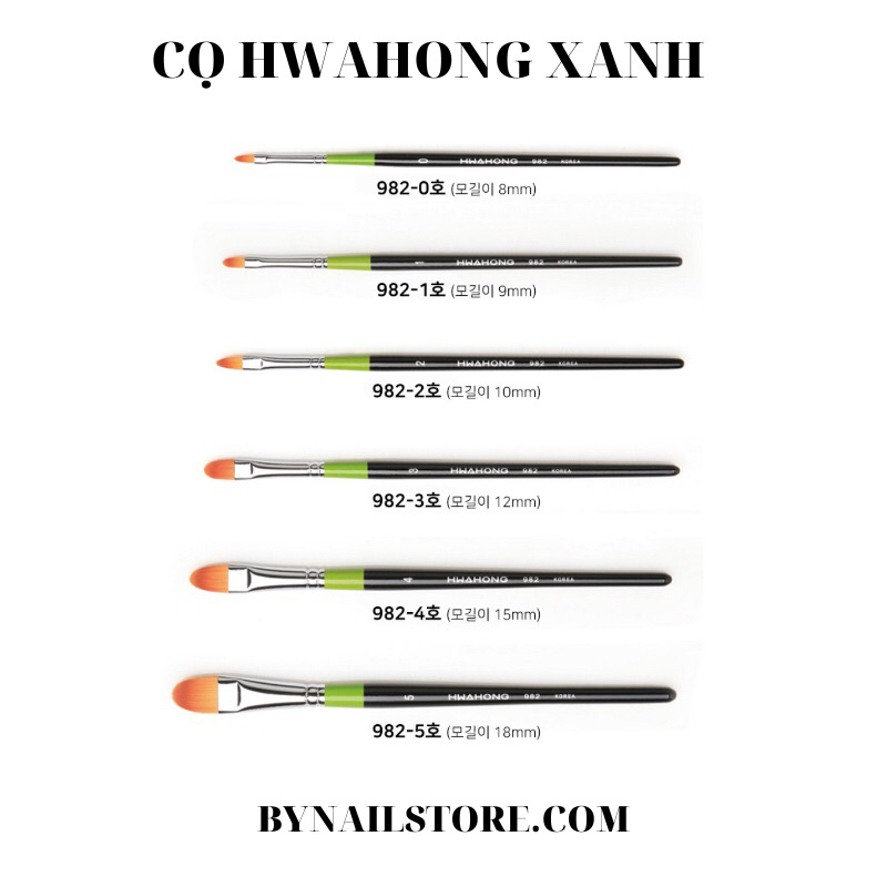 [Hwahong brush nails] Cọ vẽ nails hwahong 948 số 0 (1pcs)