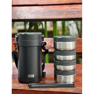 Bộ hộp cơm giữ nhiệt Lebenlang LBT856, hộp đựng thức ăn bằng inox - Hàng chính hãng