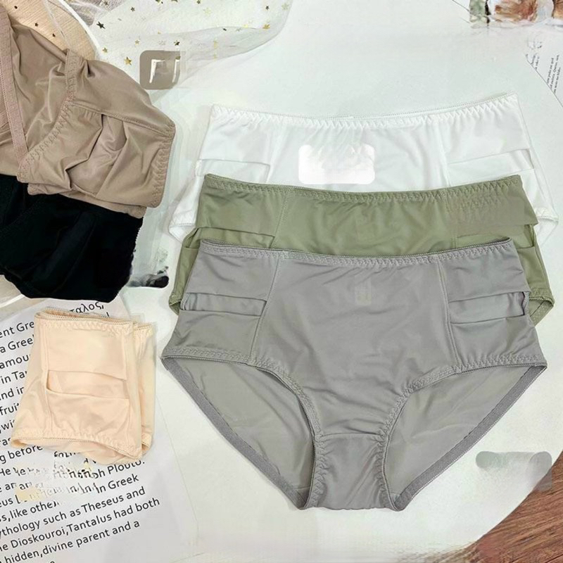 Quần Lót Nữ Lụa Cạp Cao Che Bụng koo lộ đường may - Bigsize - Combo 3 Chiếc - Unny Kho Đồ Lót Nam Nữ