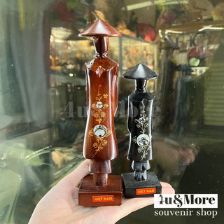 Tượng cô gái Việt Nam gỗ khảm trai (Nhiều Size)