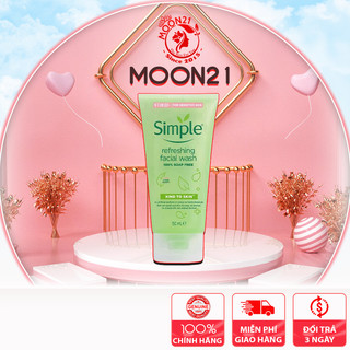 Sữa rửa mặt dưỡng ẩm dịu nhẹ Simple kind to skin refreshing facial wash gel 150ml Auth Hàn Quốc