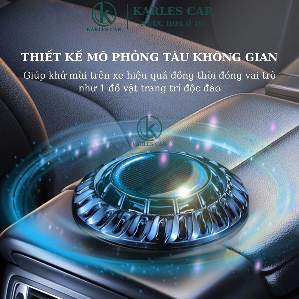 Sáp Thơm Ô Tô Cao Cấp Mẫu Ufo, Máy Khuếch Tán Tinh Dầu Ô Tô Tự Xoay