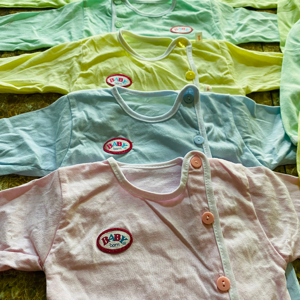 Bộ sơ sinh Babyborn dài tay cotton mềm cho bé từ 3-7kg CSSX VINH BAN