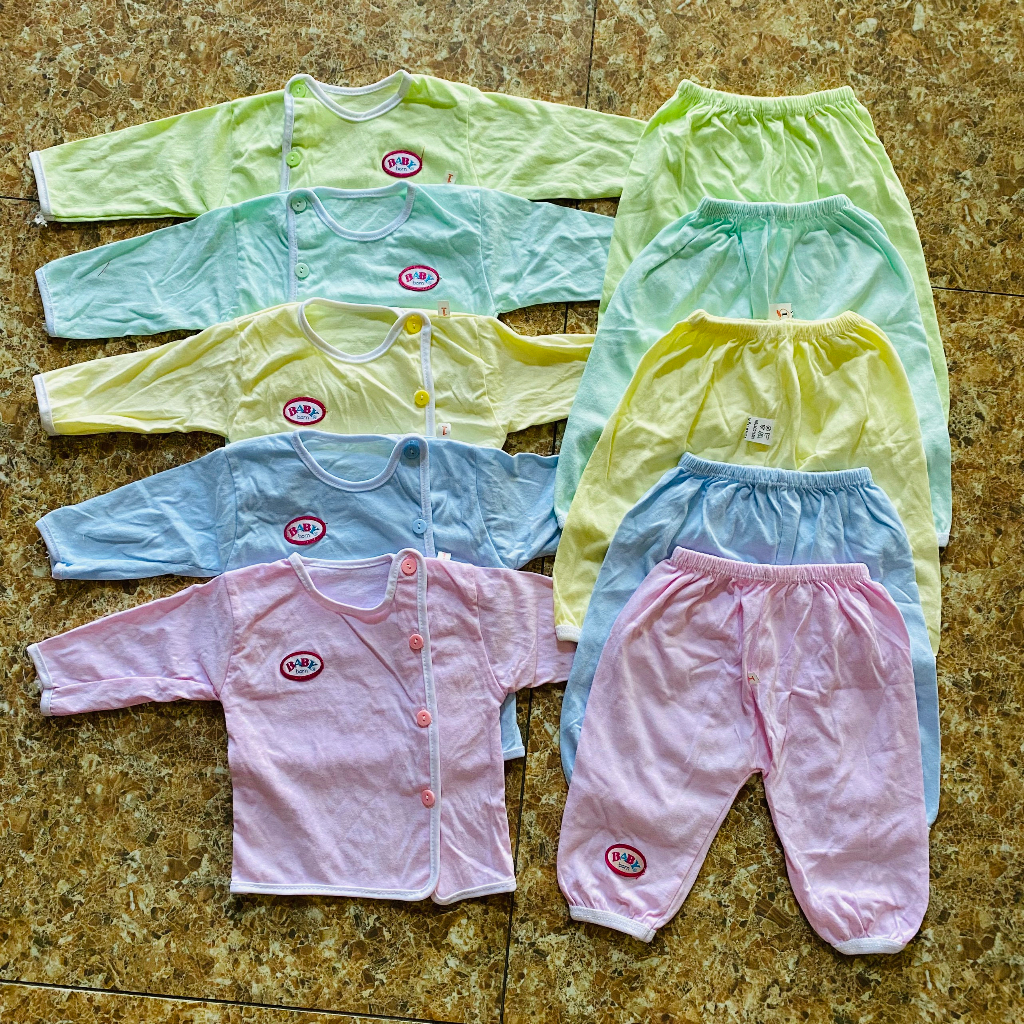 Bộ sơ sinh Babyborn dài tay cotton mềm cho bé từ 3-7kg CSSX VINH BAN