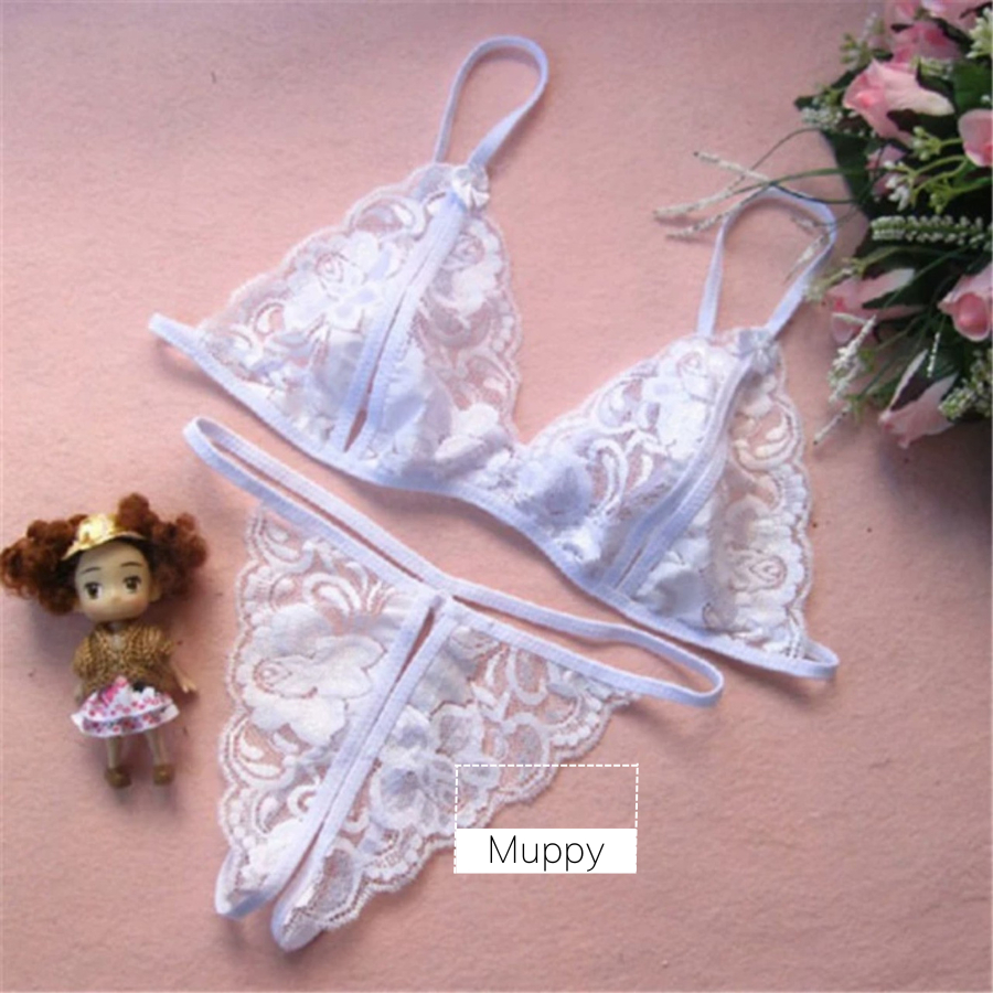 [Mã INBAU15 giảm 10% đơn 0đ] S15 Set Bộ Đồ Lót Ren 2 Mảnh Cột Dây MUPPY Sexy Gợi Cảm Quần Xẻ Đáy | BigBuy360 - bigbuy360.vn