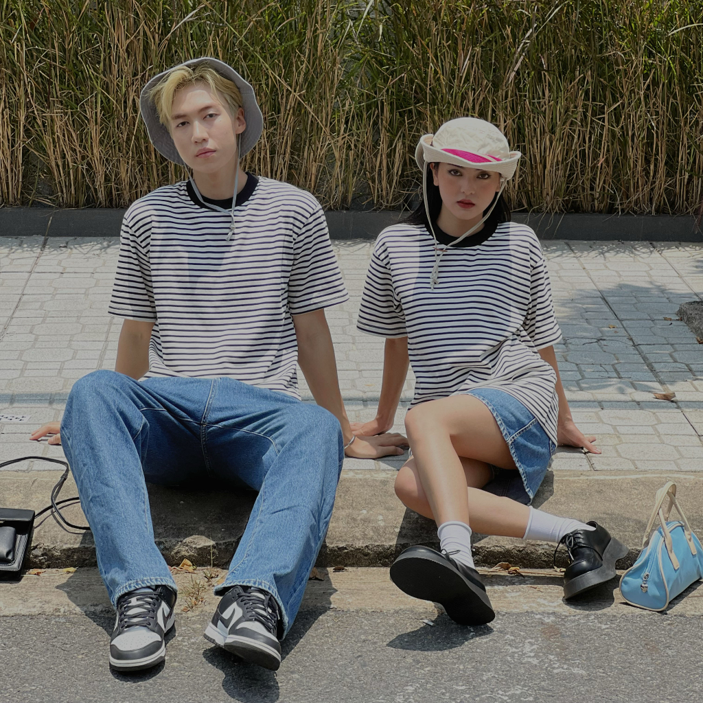 ÁO THUN DIVIDE BRAND UNISEX KẺ NGANG NHIỀU MÀU