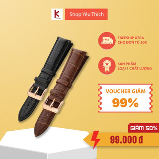 Dây Đồng Hồ Da Bò Dập Vân Da Cá Sấu - Dây Da Đồng Hồ 18mm 20mm 22mm