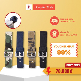 Dây Đồng Hồ Vải Bố Dành Cho Nam Size 18mm 20mm 22mm 24mm