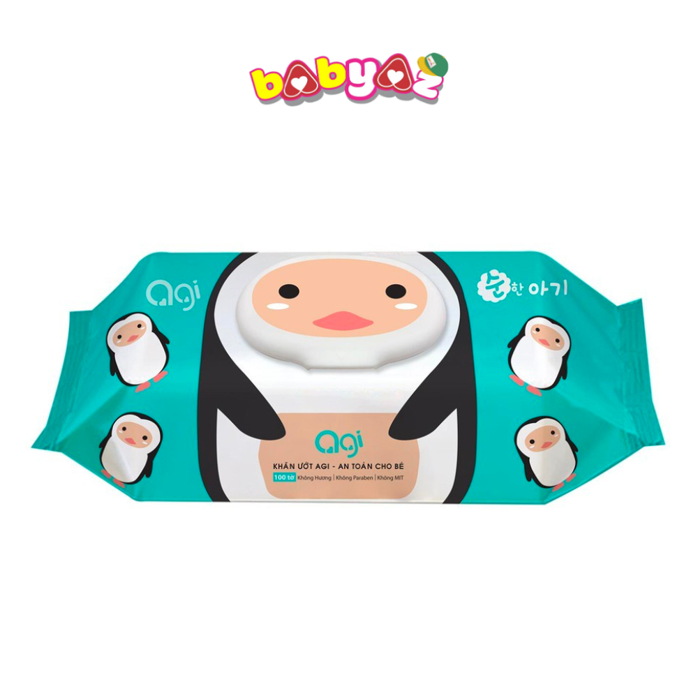 Khăn Giấy Ướt Agi 100 Tờ Không Hương Khăn Đa Năng Cho Bé Sơ Sinh