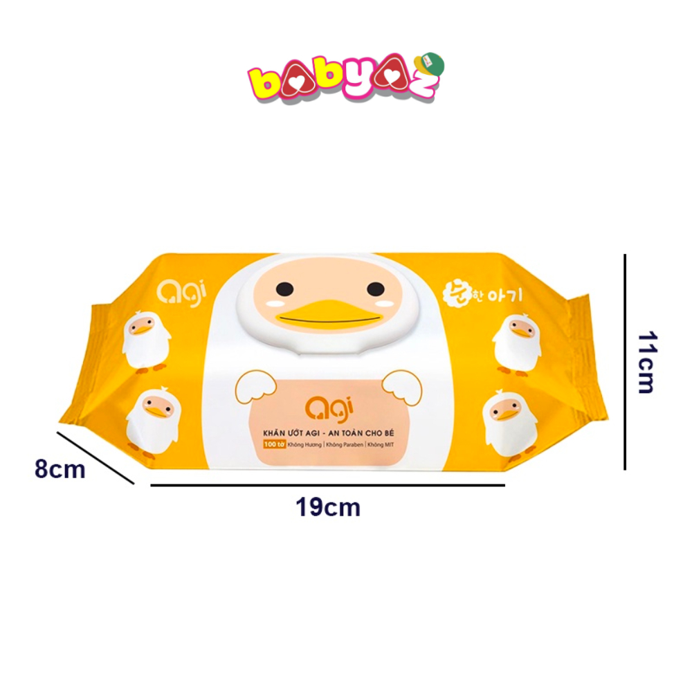Khăn Giấy Ướt Agi 100 Tờ Không Hương Khăn Đa Năng Cho Bé Sơ Sinh