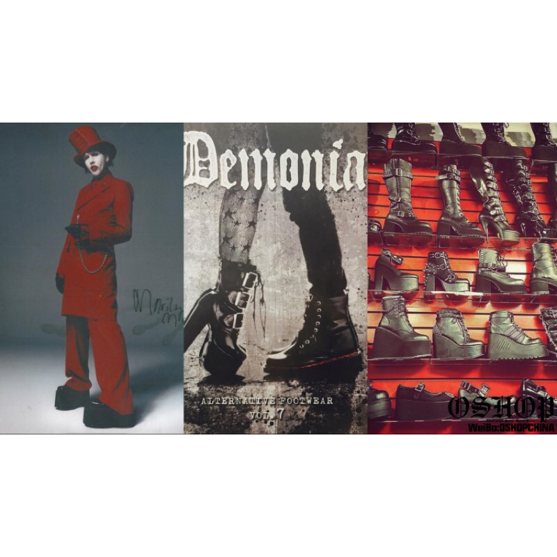 Giày da ankle nam nữ phối khoá đinh tán đế cao 11,4cm phong cách Gothic Dark Punk mã Demonia BEAR-150 FOOTMADE